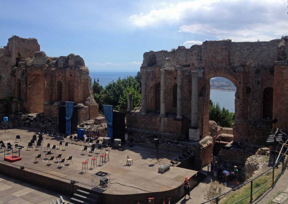 Amphitheater in Taormina auf Sizilien