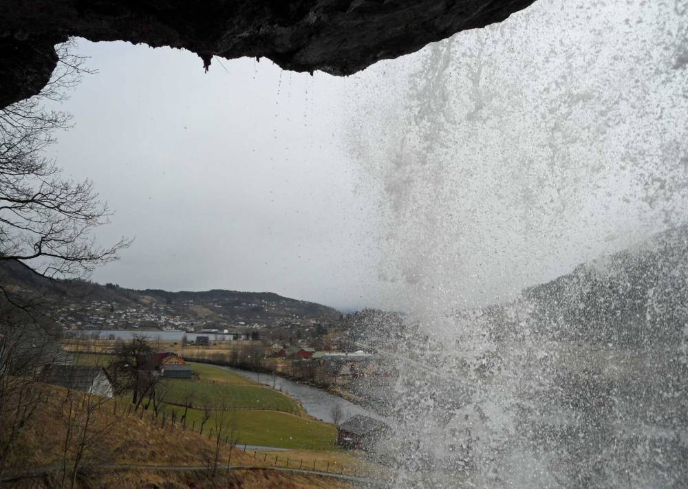 Wasserfall in Bergen in Norwegen