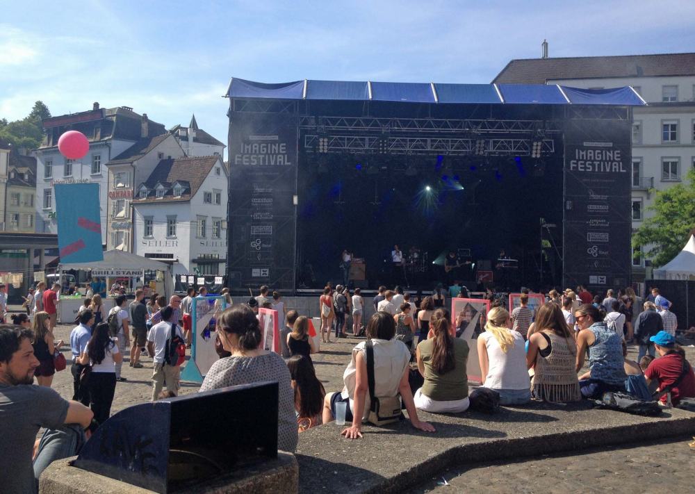 Bühne beim Imagine Festival in Basel